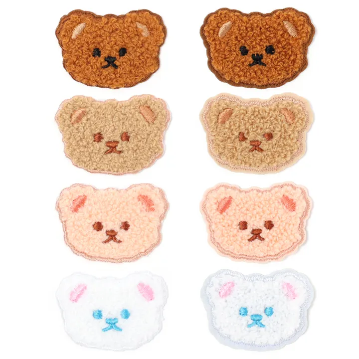 4pcs%20Lovely%20Plush%20Teddy%20Bear%20Patch%20Embroidery%20Cloth%20Stickers%20Fashionable%20Patchwork%20With%20Self-adhesive%20Decoration%20For%20Bag%20Clothing%20-%20Image%207