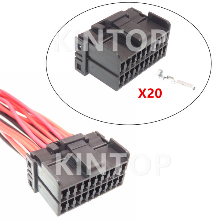 1 Set 20 Pins Car Electric Window Regulator Socket Starter With Wires 174047-2 Auto Glass Lifter Wiring Terminal Connector