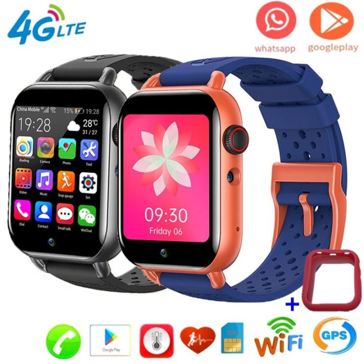 4G Kids Smart Watch Phone Android 9 Google Play GPS WIFI Video Call SOS ...
