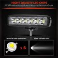 2Pcs 6 inch 18W DRL LED Work Lamp Light 4WD for  Off Road Truck Bus Boat Fog Light Car Light Assembly. 