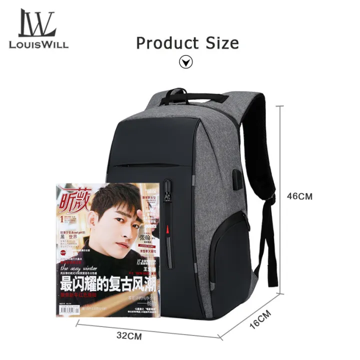 LouisWill%20Backpacks%20Men%20Laptop%20Backpacks%20Travel%20Backpacks%20Waterproof%20Bags%20College%20Backpack%20Shoulder%20Bags%20Reflective%20Strip%20Back%20Packs%20School%20Bags%20with%20USB%20Charging%20Port%20for%20Men%20-%20Image%203