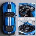 model bike 1/24 Alloy Diecasts Car Model Mustang Shelby GT500 Sport Car Toy Simulation Sound Light with Pull Back Vehicle for Child GiftsParty Tableware. 