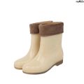 Rain Boots Low Rubber Shoes Waterproof and Rainproof Rain Shoes Boots Women's Rain Boots Mid-Calf Cotton Velvet Water Short Warm Kitchen _﹁. 