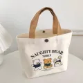 2PC Reusable Cotton Tote Bag, Eco-Friendly, Washable Beach Shopping Bag, Natural Color, 16x15.5x5 Inches. 