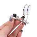 5X Double Lenses Magnifying Glass Portable Stainless Steel Clip Diameter 25mm MINI Monocular Magnifier. 
