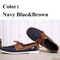 Men Genuine Leather Docksides Classic Homme Femme Boat Shoes,Plus Size Navy Blue Brown Black Flats Loafers Women 2023A053. 