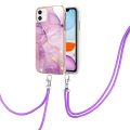 Lanyard Case for iPhone 11 Crossbody Strap Lanyard Phone Case Silicone Marble Pattern Soft TPU Bumper Cover. 