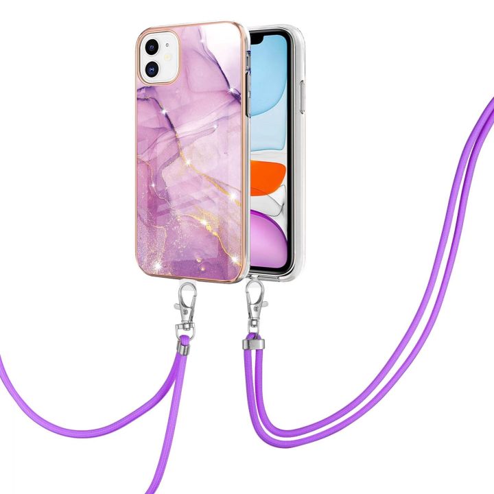 Lanyard%20Case%20for%20iPhone%2011%20Crossbody%20Strap%20Lanyard%20Phone%20Case%20Silicone%20Marble%20Pattern%20Soft%20TPU%20Bumper%20Cover%20-%20Image%204