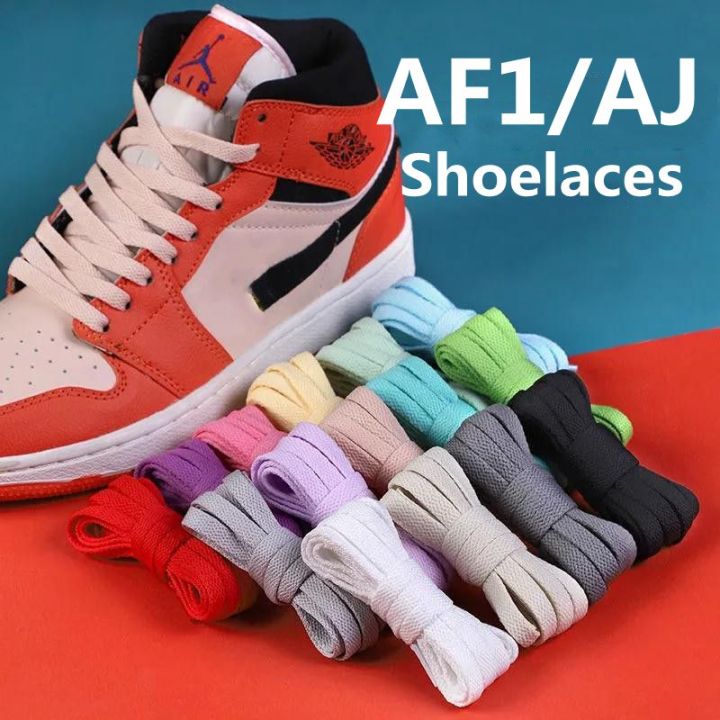 Lsgs 2022 new AF1/AJ shoelaces for sneakers classic flat shoe laces white black canvas shoelace Nik Air Force rope sport shoestrings