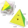 QY Magnetic Pyraminx Cube - Rubik Pyramid Speed Cube. 