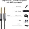 3.5mm to Double 6.35mm TRS Cable AUX Male Mono 6.35 Jack to Stereo 3.5 Jack Audio Cable for Mixer Amplifier 6.35mm Adapter. 