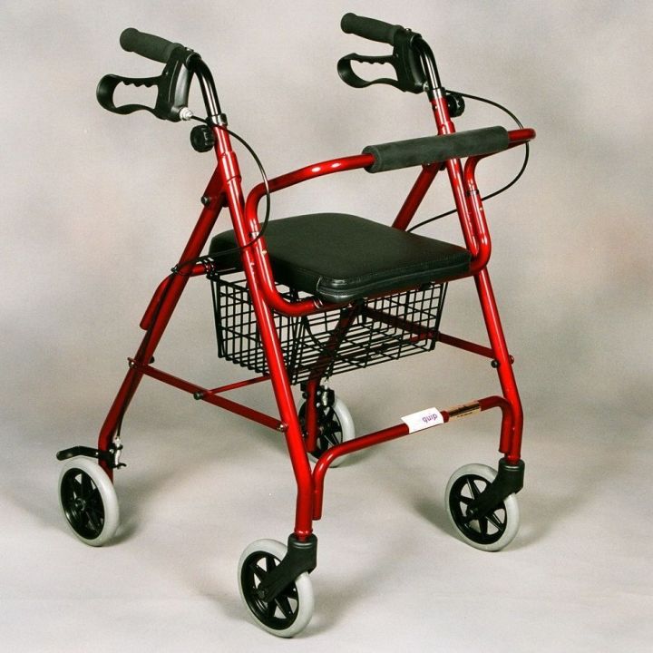 Walkers for seniors, Walking Frame,4 Wheel Walker Lightweight Folding Adjustable Height Walking Frame Elderly with Seat Basket Walking Aid Aluminium,Space Saver rollator walker, Durable Mobility Aid