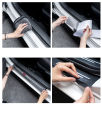4PCS PERODUA Car styling Door Carbon Fiber Sill Scuff Plate Décor Sticker with Courtesy Car Logo. 