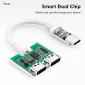 Facai For iPhone 3.5mm AUX Cable Adapter USB Type C To 3.5mm Jack Audio New Cable Headphone Connector 2 In 1 Audio Adapter Lighting Jack. 