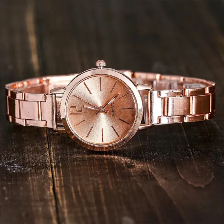 2pcs%20Set%20Watch%20Luxury%20Women%20Simple%20Dial%20Hollow%20Strap%20Fashion%20Gold%20Bracelet%20Quartz%20Wristwatch%20Student%20Ladies%20Watches%20Reloj%20Mujer%20-%20Image%203