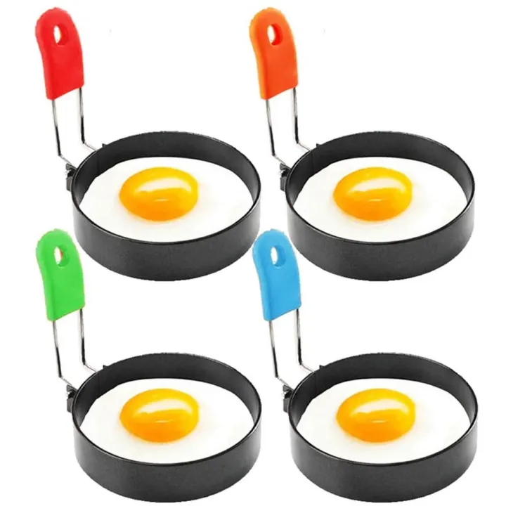 Kitchen Breakfast Cooking Non-stick Anti-scald Round Egg Frying Mold ...