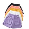 Girls' Workwear Shorts Summer New Western Style Medium and Large Children Girl Thin Type High Waist Casual Pants Outer Wear. 
