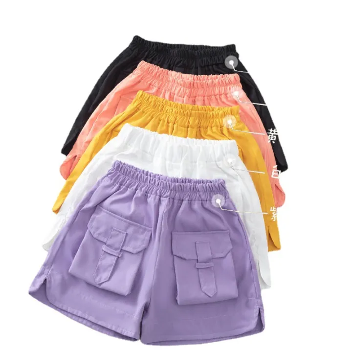 Girls'%20Workwear%20Shorts%20Summer%20New%20Western%20Style%20Medium%20and%20Large%20Children%20Girl%20Thin%20Type%20High%20Waist%20Casual%20Pants%20Outer%20Wear%20-%20Image%205