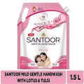 Santoor Mild Gentle Hand Wash with Goodness of Lotus & Tulsi| Rich Lathering Formula with Anti-Bacterial Properties| Soft on Hands| Soothes & Hydrates Skin (1500ml)FROM INDIA (SAM). 