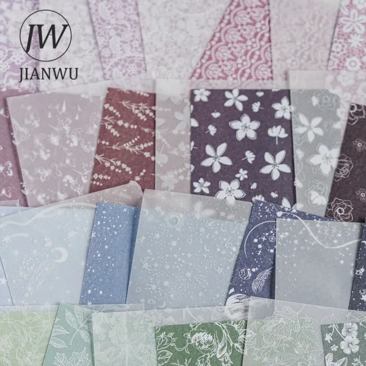 JIANWU%2030%20Sheets%20Natural%20Wind%20Series%20White%20Ink%20Material%20Paper%20Litmus%20Paper%20Writing%20Paper%20Creative%20DIY%20Collage%20Decor%20Stationary%20-%20Image%202