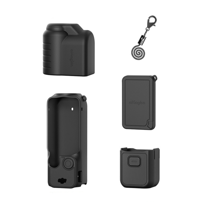 Silicone Cover for Pocket 3 Anti-Scratch Gimbal Camera Handle Soft Lens Protective Case Black Standard Replacement Accessories