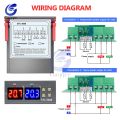 STC-3008 Dual Digital Temperature Controller Two Relay Output Thermostat with Sensor DC12V 24V AC110-220V Home Fridge Cool Heat. 