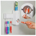 Automatic Toothpaste Dispenser+ 5 Toothbrush Holder Set Wall Mount Stand Toothpaste Squeezer Bathroom Accessories Tooth Paste & Brush Holder. 