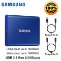 New style Samsung T7 Portable 500GB SSD 1TB 2TB USB 3.2 Gen 2 External Disk Hard Drive Solid State Disk Compatible SSD For Laptop Desktop. 