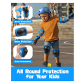 Kids Protective Gear Set with Wrist Guards, Knee and Elbow Pads for Skating, Cycling, Bike, Roller Scooter. 