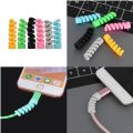 2pcs Spiral Cable protector Samsung iphone Huawei Daraz Redmi oppo Motorola Google Android USB Charging earphone Case Data Line Silicone Bobbin winder Protective Rubber Cover Cable Protector For Laptop Chargers. 