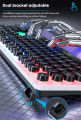 H300 wired luminous punk keycap gaming mechanical keyboard game Anti-ghosting blue switch color backlit wired keyboard for pro gamer laptop PC. 