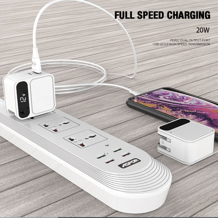 ASPOR%20A835%20Dock%20With%20LED%20Digital%20Display%20PD%20+%20QC%203.0%202%20USB%20-%20Image%208