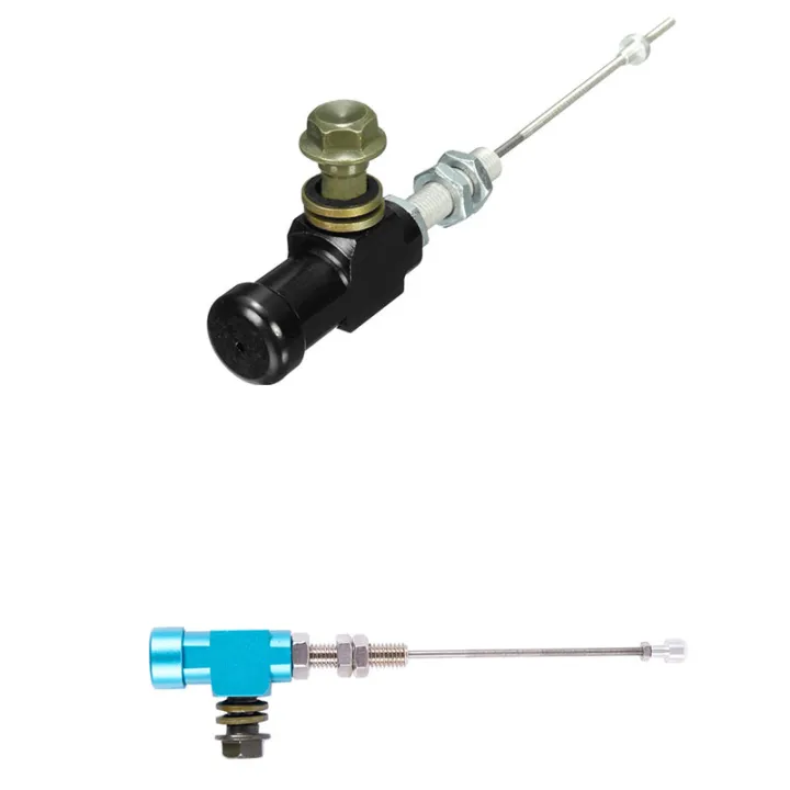 2x Motorcycle Hydraulic Clutch Master Cylinder Rod Brake Pump M10X1.25mm Aluminum Black & Blue