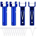 4Pcs Swimming Pool Vacuum Head Handles Pool Cleaning Tool Replacement Accessories with 12Pcs V-Shaped Clip. 