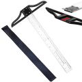 New Multi-Sized T-Square Ruler Acrylic Detachable T-Ruler Multi-function Technical Drawing Measuring Ruler. 