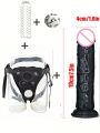 18+ Wearable Strapon Penis for Women Black Dildo Pants Lesbian G Spot Stimulator Adult Standard Size Women Strap Sex Toys for Women. 