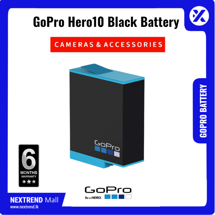 GoPro HERO 10 Black (A Grade) 1720mAh Lithium-ion Rechargeable Battery Sports Action Camera Replacement Battery - Hero10 Black Go Pro EKEN SJCAM Cherry Xiaomi