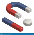 U Shaped Horseshoe Magnet Red Blue Painted Pole and magnet ball pack. 