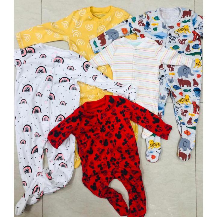 3 Pieces Baby Sleeping Bodysuit Set Baby Full Suite Baby Winter Dress  Baby Sleep Suite