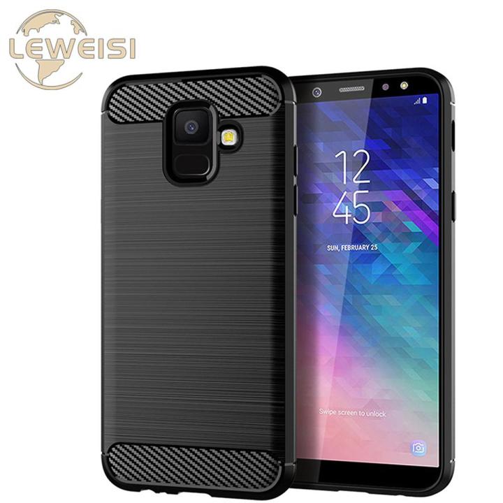Leweisi Carbon Fiber Bumper Phone Case For Samsung Galaxy A6
