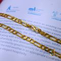 Gold Plated stylish Lara Chain 22k Men & women gold Chain Necklace Figaro Link necklace 24 Inch. 