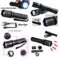 Rechargeable Thicker Rubber 1101 Type Light Flashlight Plus Police Flashlight. 