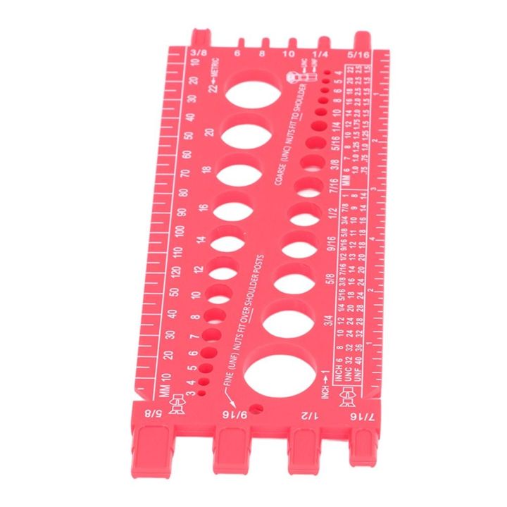 Standard Plastic Material Nut Bolt Thread Gauge Red / Orange /Black ...