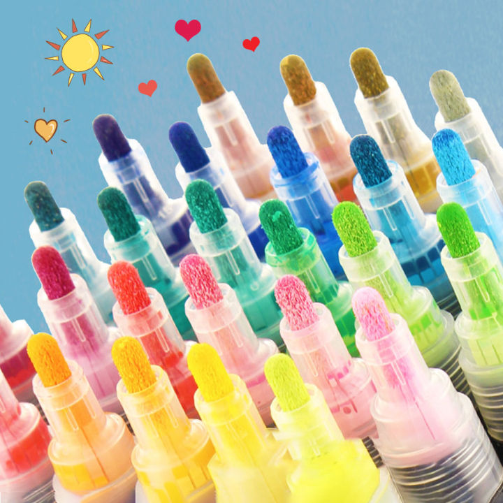 SF 36 Colors Sketching Marker Set Double Head Acrylic Paint Pens Dual