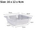 【HOT】 10Pcs Disposable Aluminum Foil Food Container Aluminium Foil Tray Square Shaped BBQ Accessories Lid Lunch Box Kitchen Supplies. 