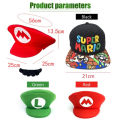 Super Mario Red Green Cap Cosplay Cartoon Hats with Moustache Unisex Caps Cos Props Party Costumes Accessories. 