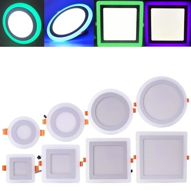 Round/Square%20Dimmable%20RGB%20LED%20Downlight%20+%20Remote%20Control%206w/9w/16w/24W%20Recessed%20LED%20Ceiling%20Panel%20light%20AC85-265V+Driver%20-%20Image%204