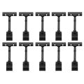 10PCS Adjustable Plastic Sign Holder,Clip-on Style Double Head Display Clips Rotating Reuse Sign Price Tag for Store. 