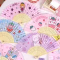 【BestGO】1Pc Summer Cute Cartoon Small Folding Hand Fan Children Student Folding Fan Portable. 