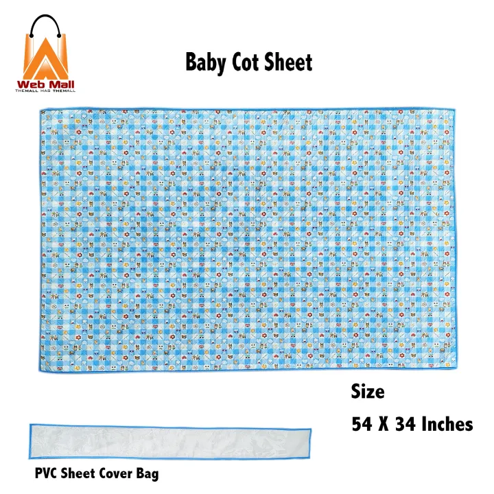 Baby Cot sheet (Size/ Dimensions: 54" X 34")/ Mattress Protector for Hospital Bed / Baby Bed or cot protector